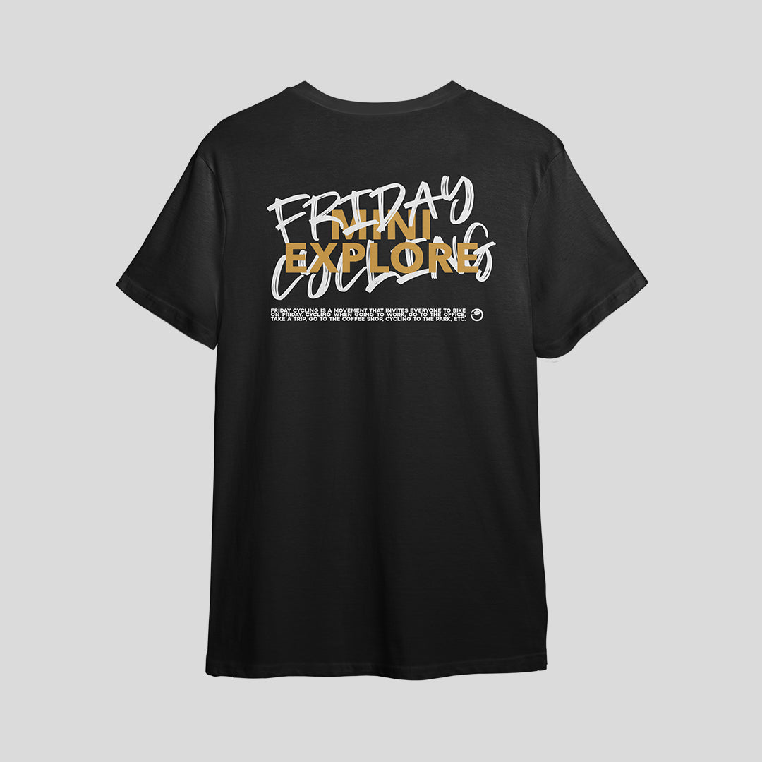 T-Shirt Friday Cycling Mini Explore - Black