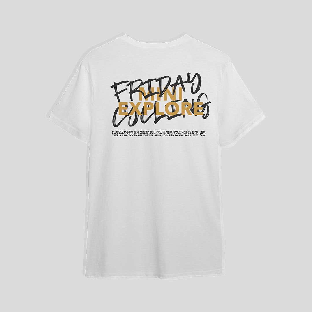 T-Shirt Friday Cycling Mini Explore - White