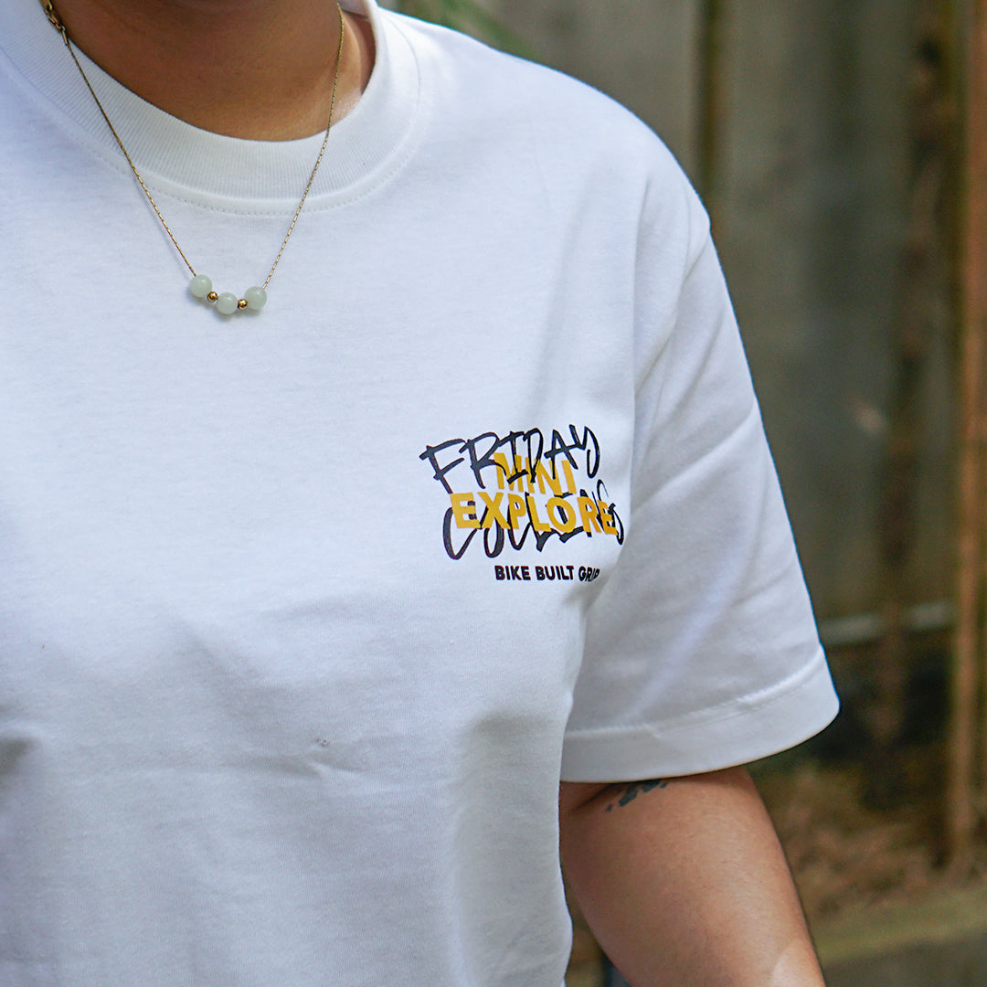 T-Shirt Friday Cycling Mini Explore - White