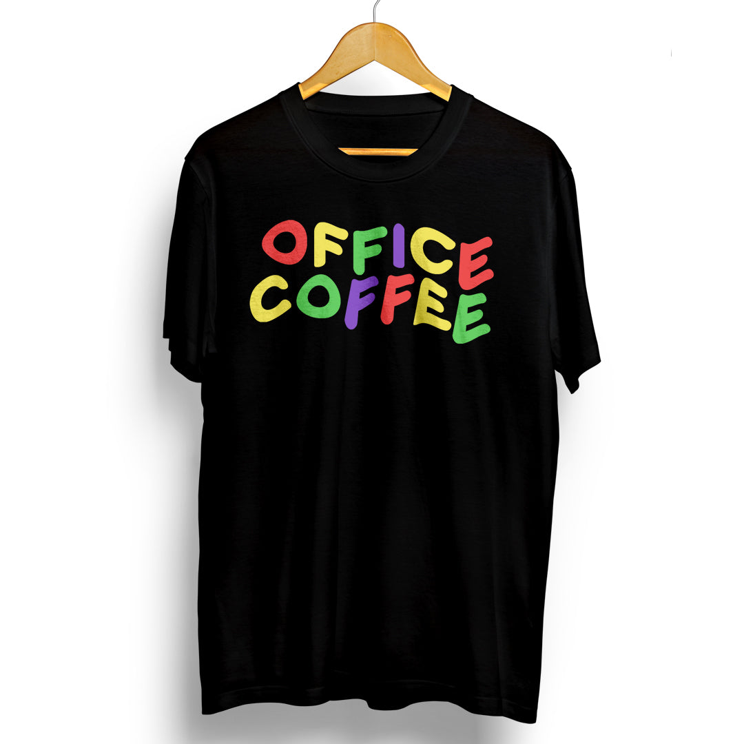 T-Shirt Office Coffee Rainbow