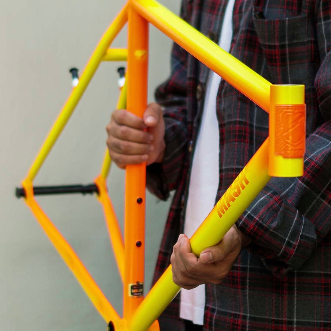 MASH Steel Frameset Neon Orange/Yellow Fade