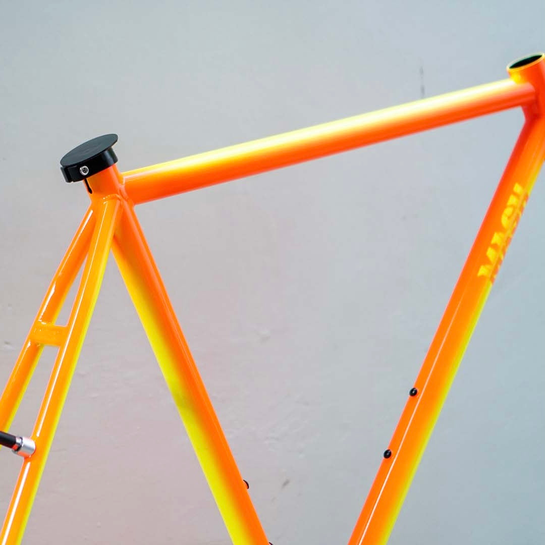 MASH Steel Frameset Neon Orange Yellow Fade